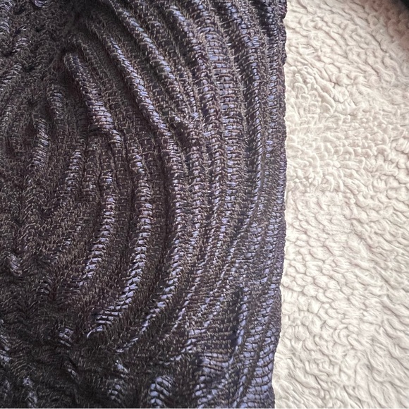 Lafayette 148 Wool Metallic Jacquard Knit Floral Cardigan Jacket Topper Medium - Picture 8 of 12